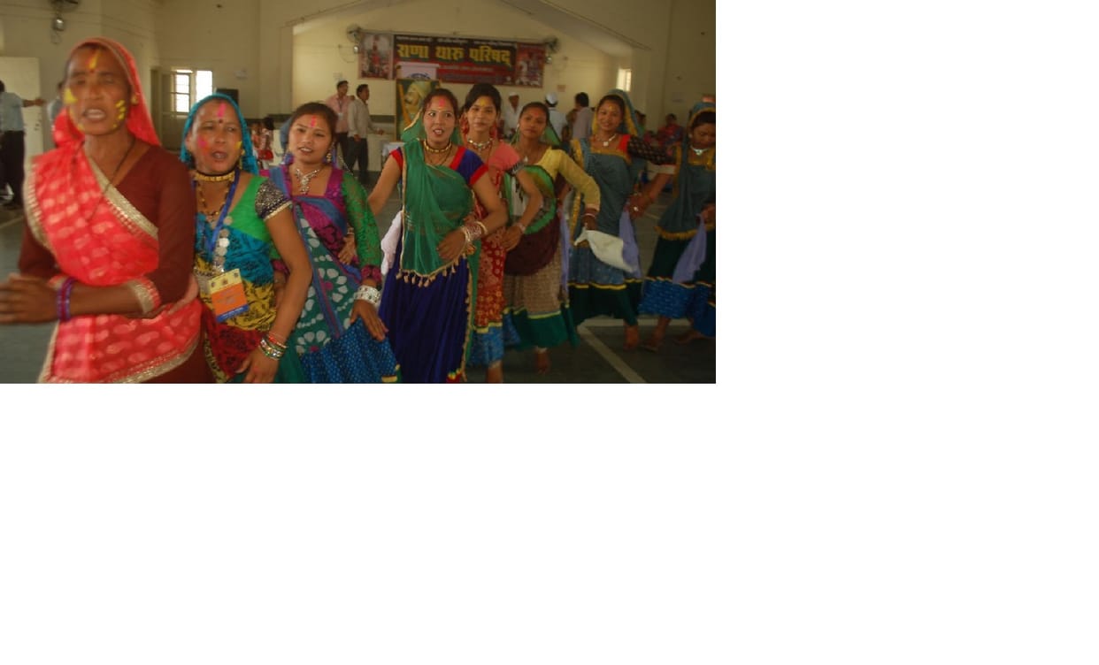 holi milan by tharu kalyan parishad