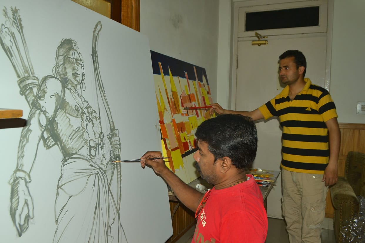 Ayodhya, Lord Ram on canvas