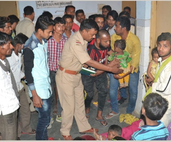  Three died and 18 injured in an accident in bahraich.