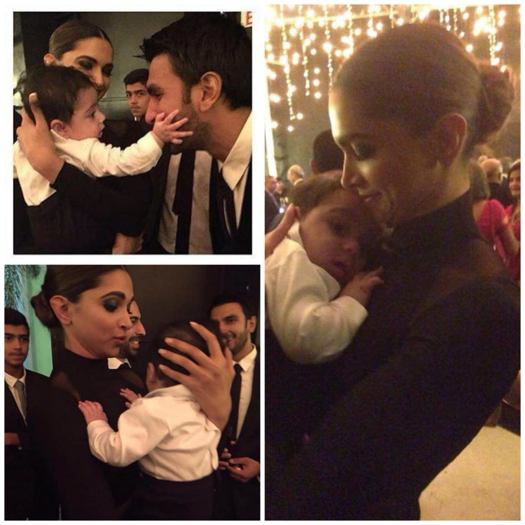 Deepika Padukone and Ranveer Singh with this cutie pie