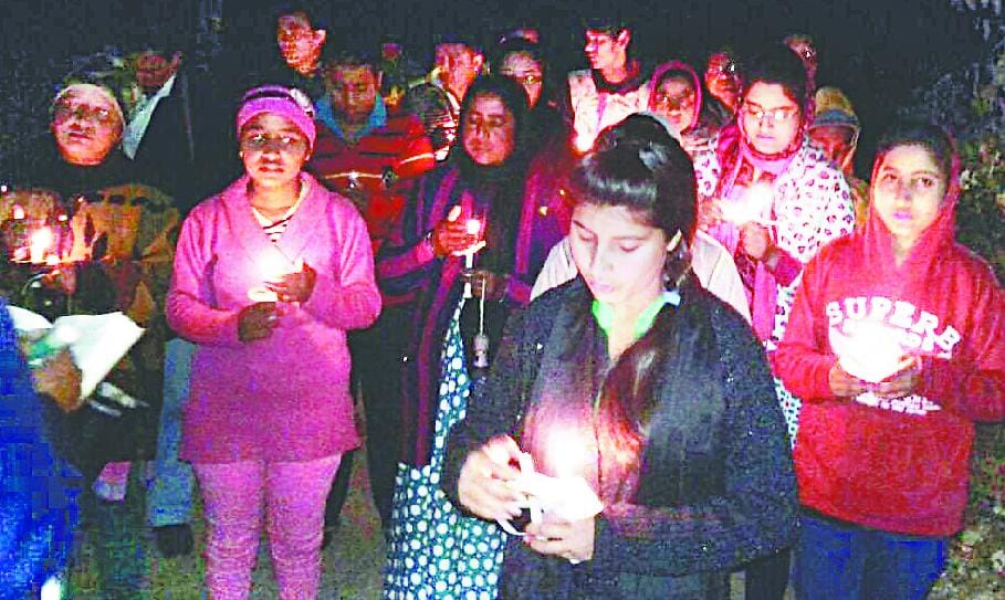 Celebrated Easter candle out in March