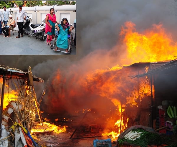 bakery caught fire in gomtinagar   lucknow