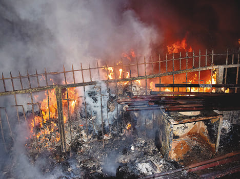 fire in market