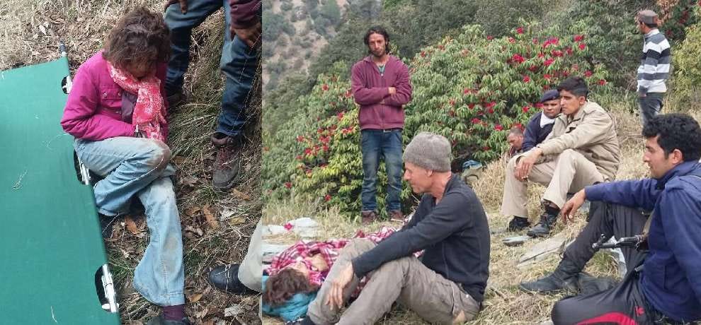 foreign tourist slips into gorge while trekking in dharamsala