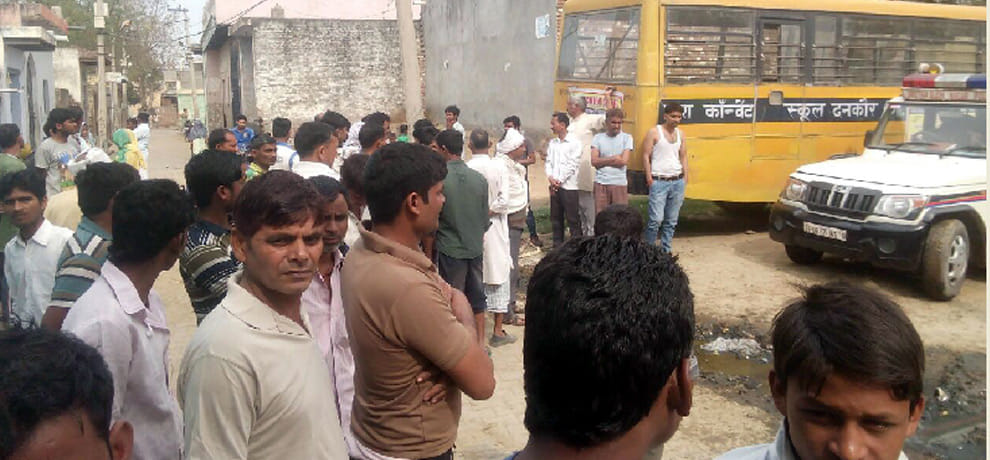 Two-year-old girl crushed by the Samajwadi Ambulance