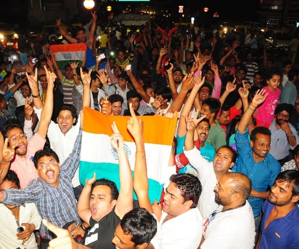 Celebration of India win in WC t20.