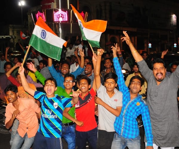 Celebration of India win in WC t20.