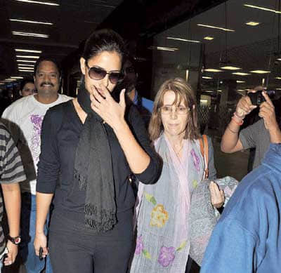 Katrina Kaif with her mother Suzanne Turquotte