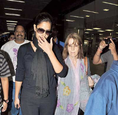 Katrina Kaif with her mother Suzanne Turquotte