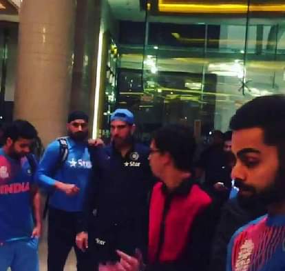 Team India celebrates after winning of match in Mohali