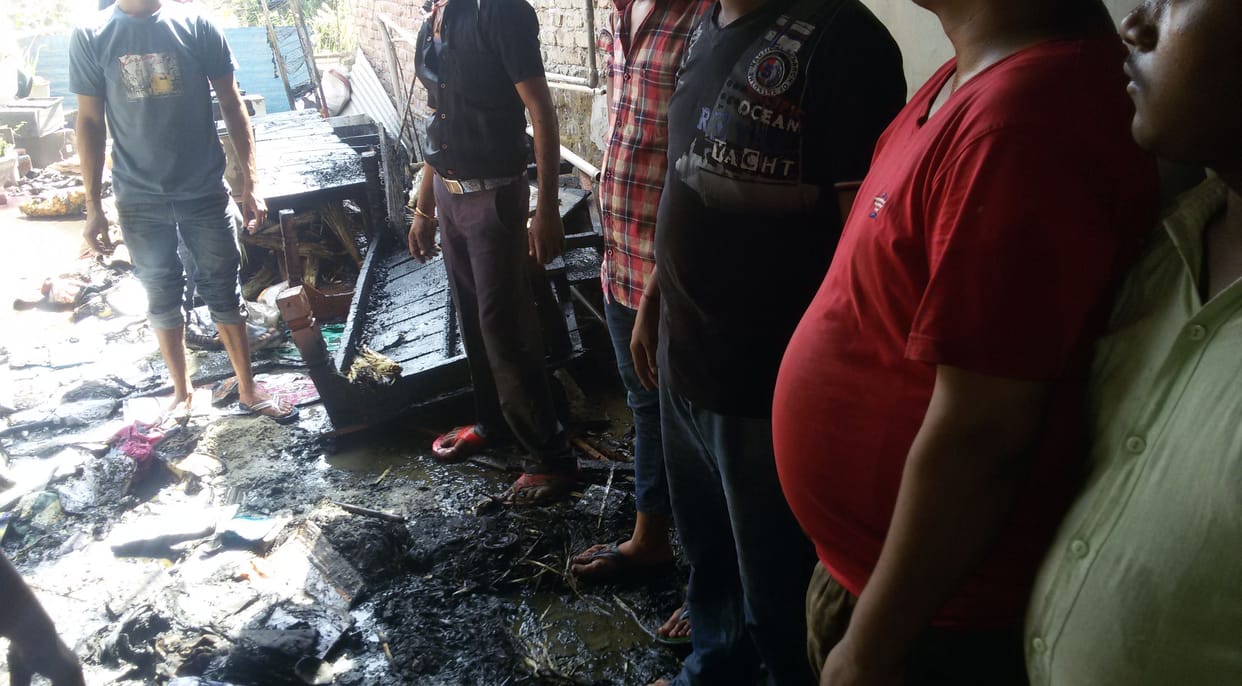 Household goods burnt in house fire