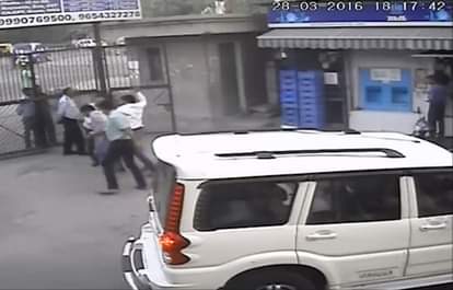 Fight captured in CCTV