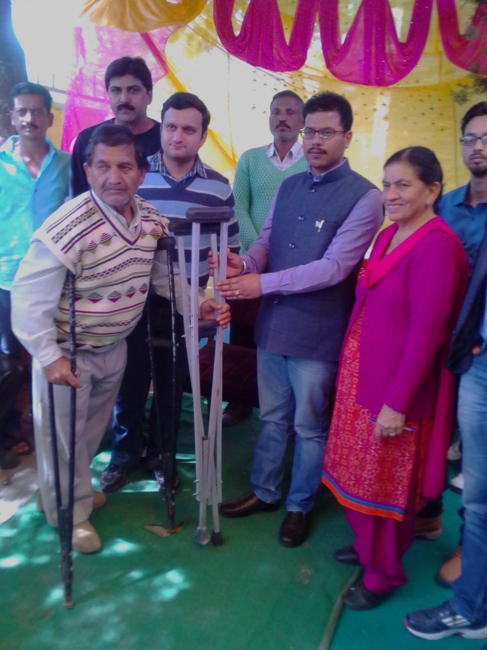 handicaped person chech up in sahoo