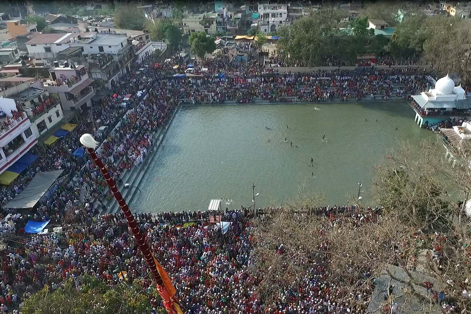 drone make video of darbar sahib jhanda mela in dehradun