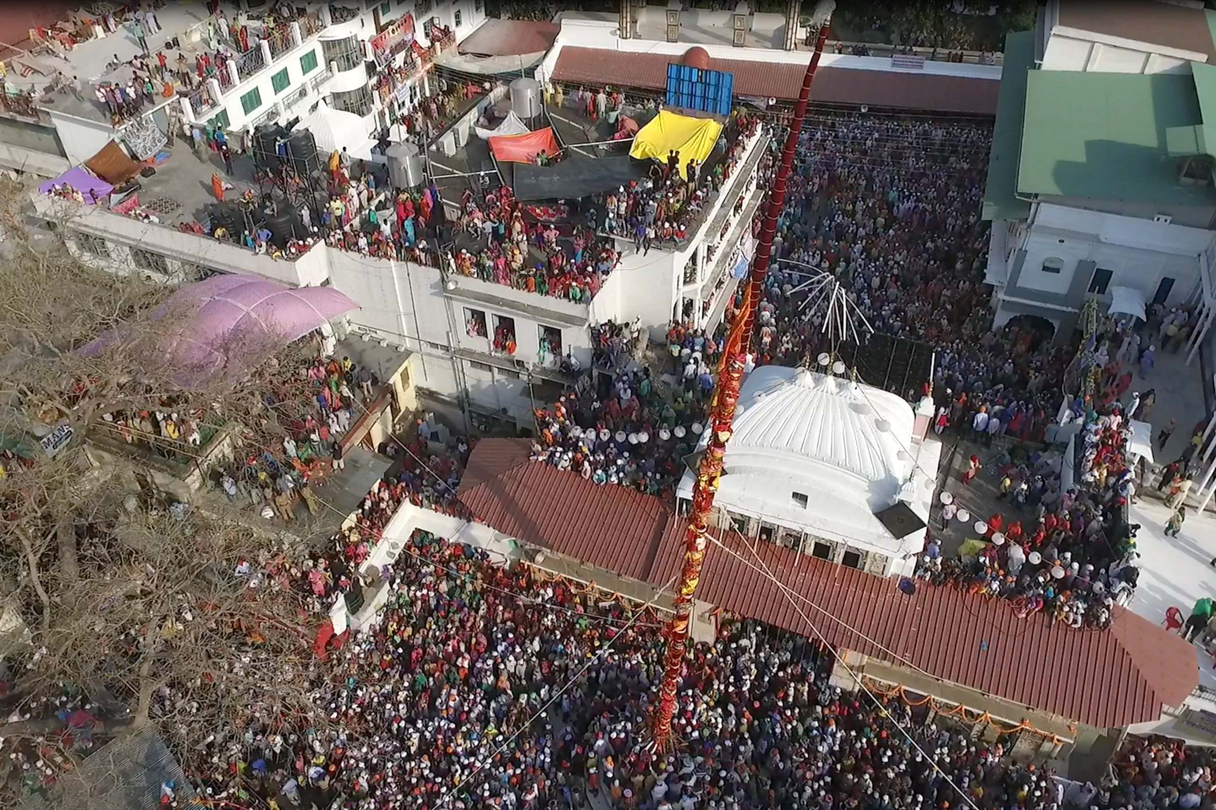 drone make video of darbar sahib jhanda mela in dehradun