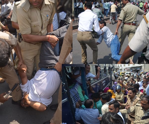 lucknow police takes action against teachers in lucknow