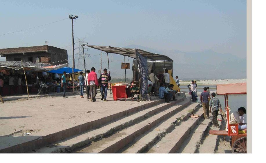 Sharada bathing ghats of Haridwar on the lines became Tanakpur