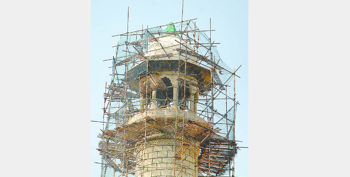 mudpack work at tajmahal has ended in agra