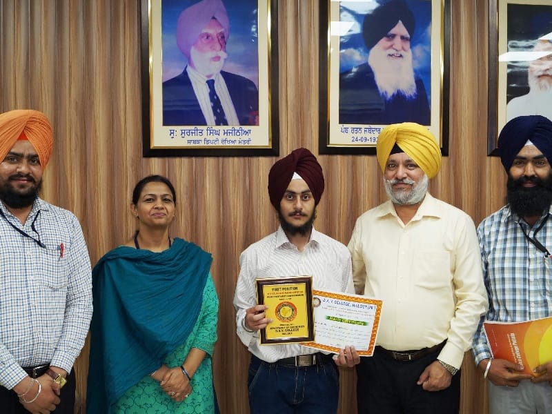 Paper reading contest, state, Khalsa College Patiala won Patiala