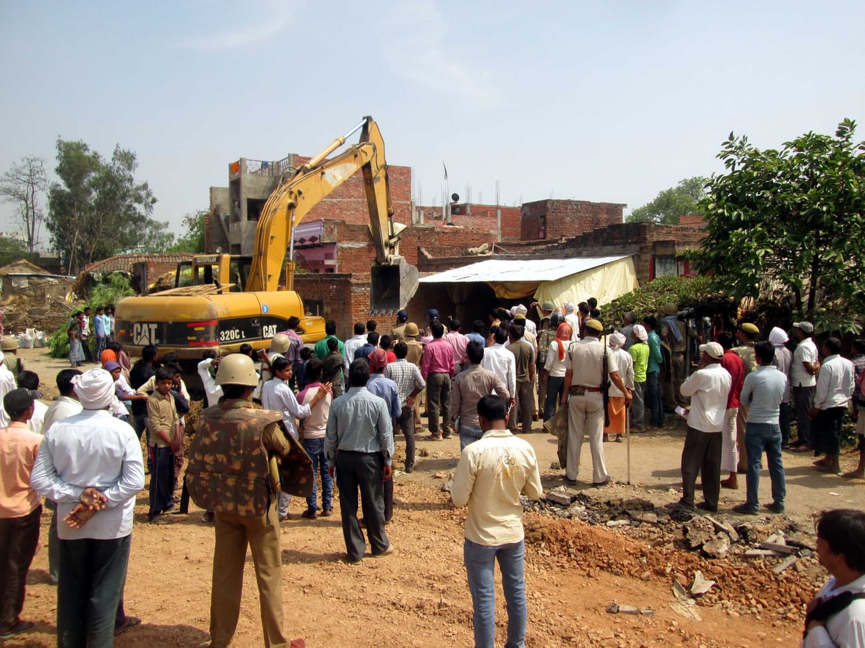 12 houses found bulldozers