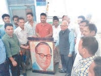 hindi story, GJU, Ambedkar photo, crime, Hisar
