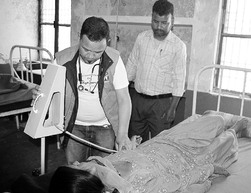 Woman burnt to current
