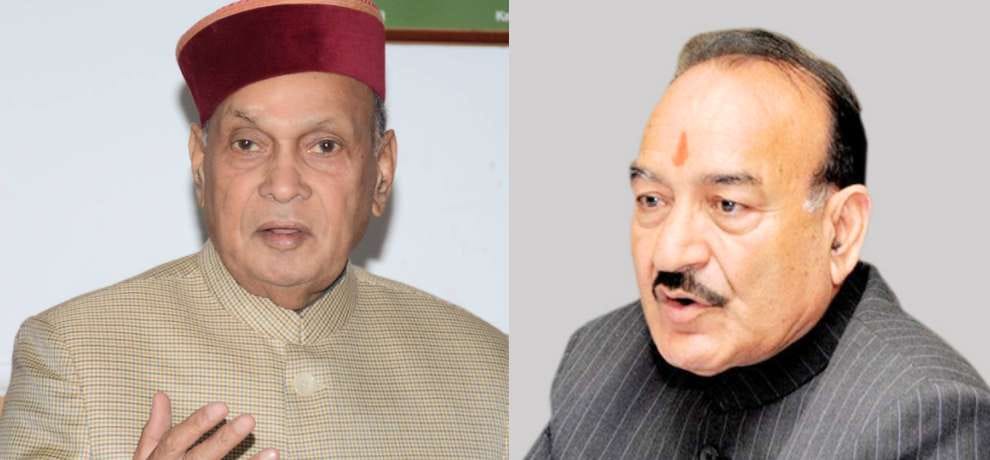 prem kumar dhumal targets health minister kaul singh thakur