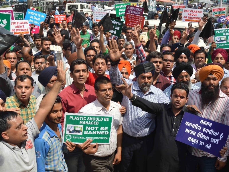 protest, plastic industrialist in ludhiana, industrialist in ludhiana