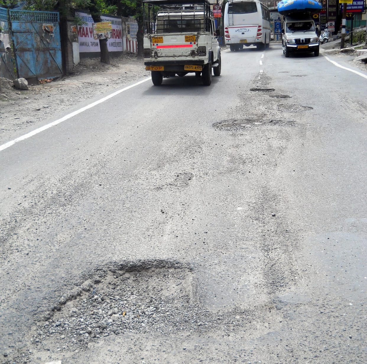 20 days after the landslide, road close