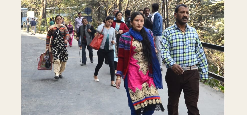  cracks on shimla circular road, see live photos.