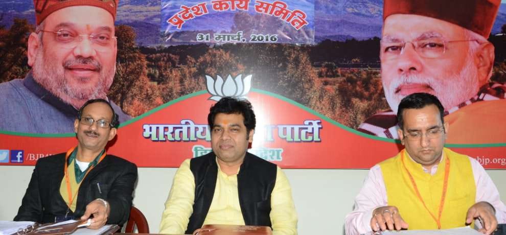 First meeting of the newly elected bjp himachal state executive