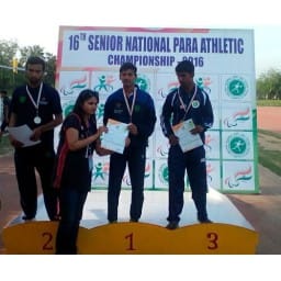 Para Olympic National, monu won gold medal
