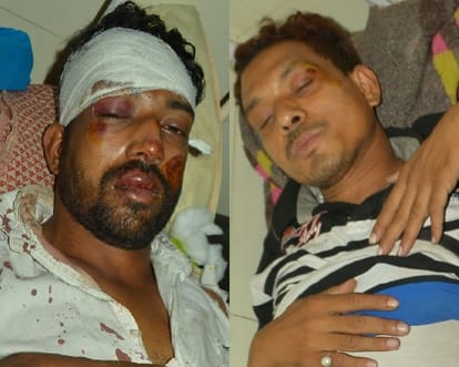 Two people get injured by SP leader's vehicle.