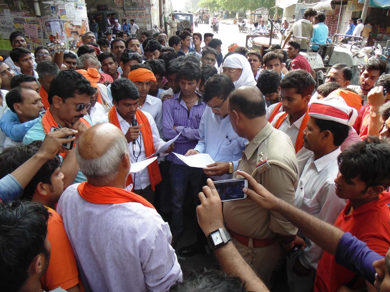 The market was closed in protest against rape