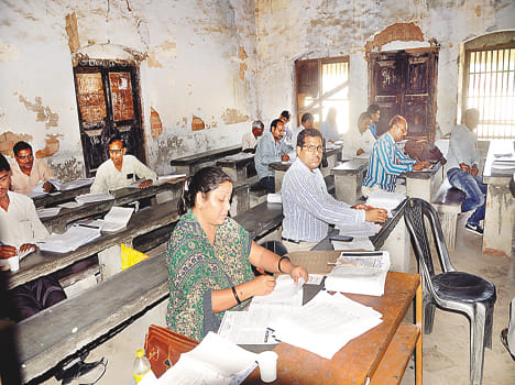 answer sheet started examining