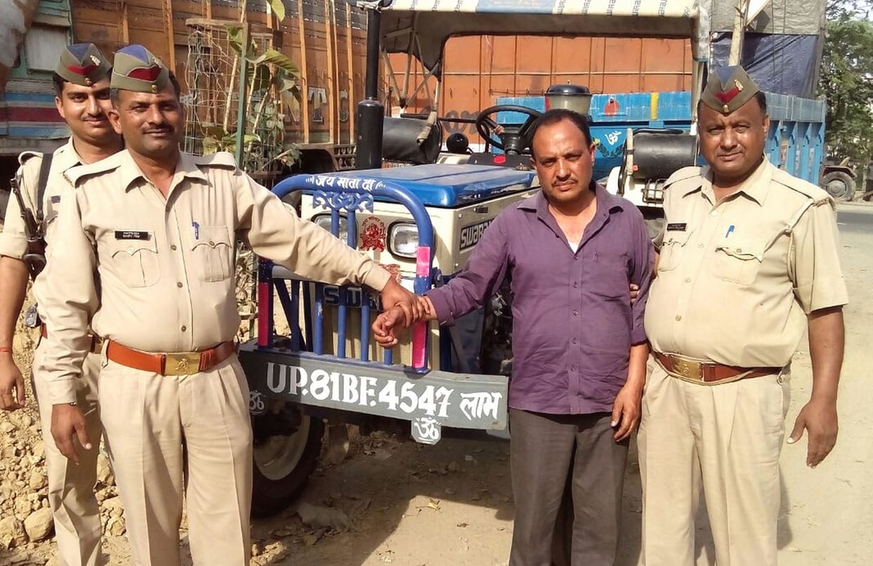 Crooks robbing fugitives arrested tractor driver kidnapped