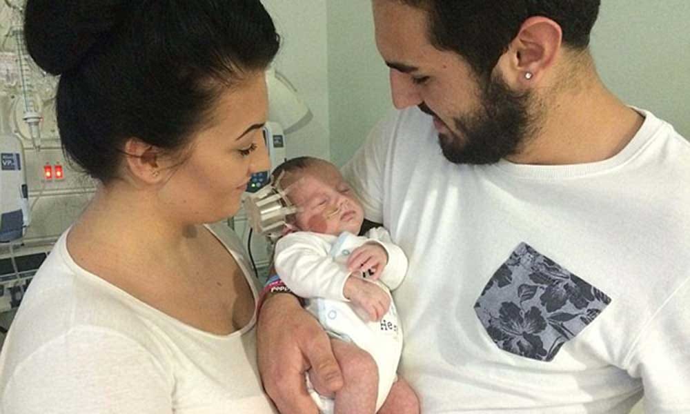 baby born with intestines out suffered 9 operations