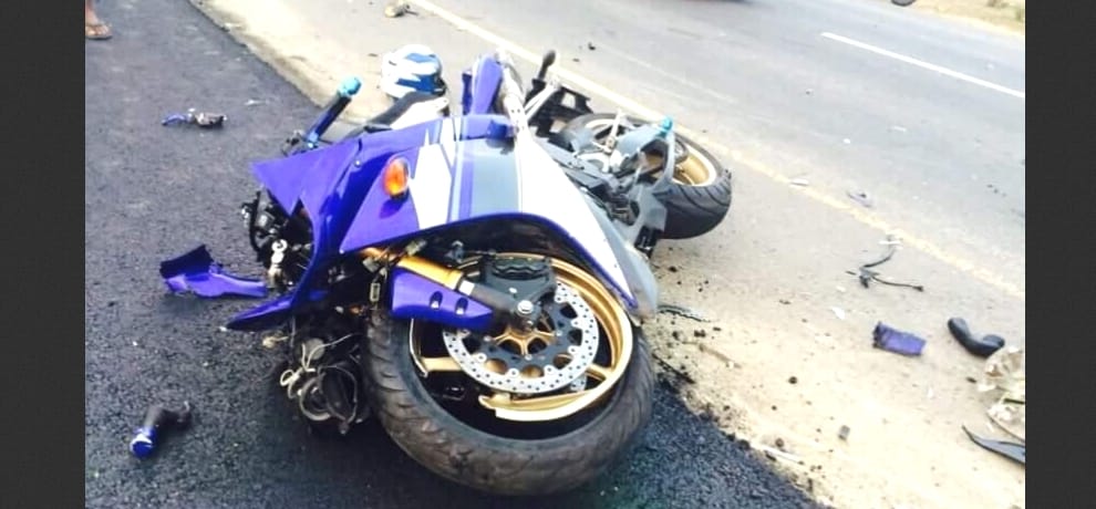 truck hit bike at una, one died.
