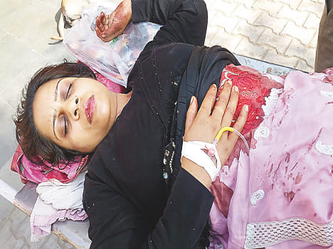 lady injured 