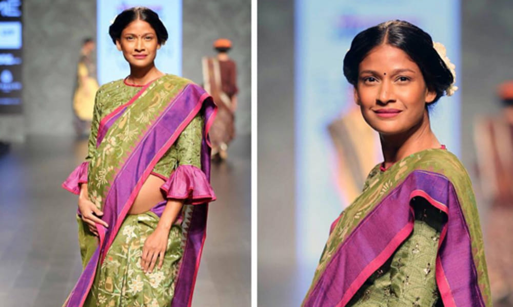 pregnant model walk down the ramp