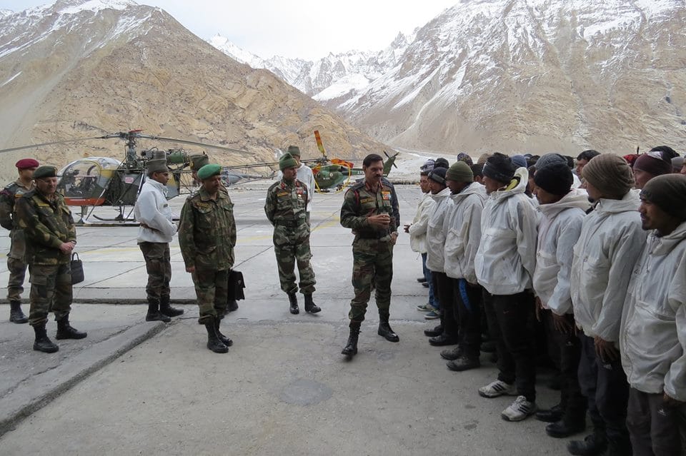 army chief in Siachen 