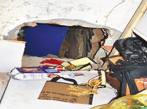 Burglars targeted four stores