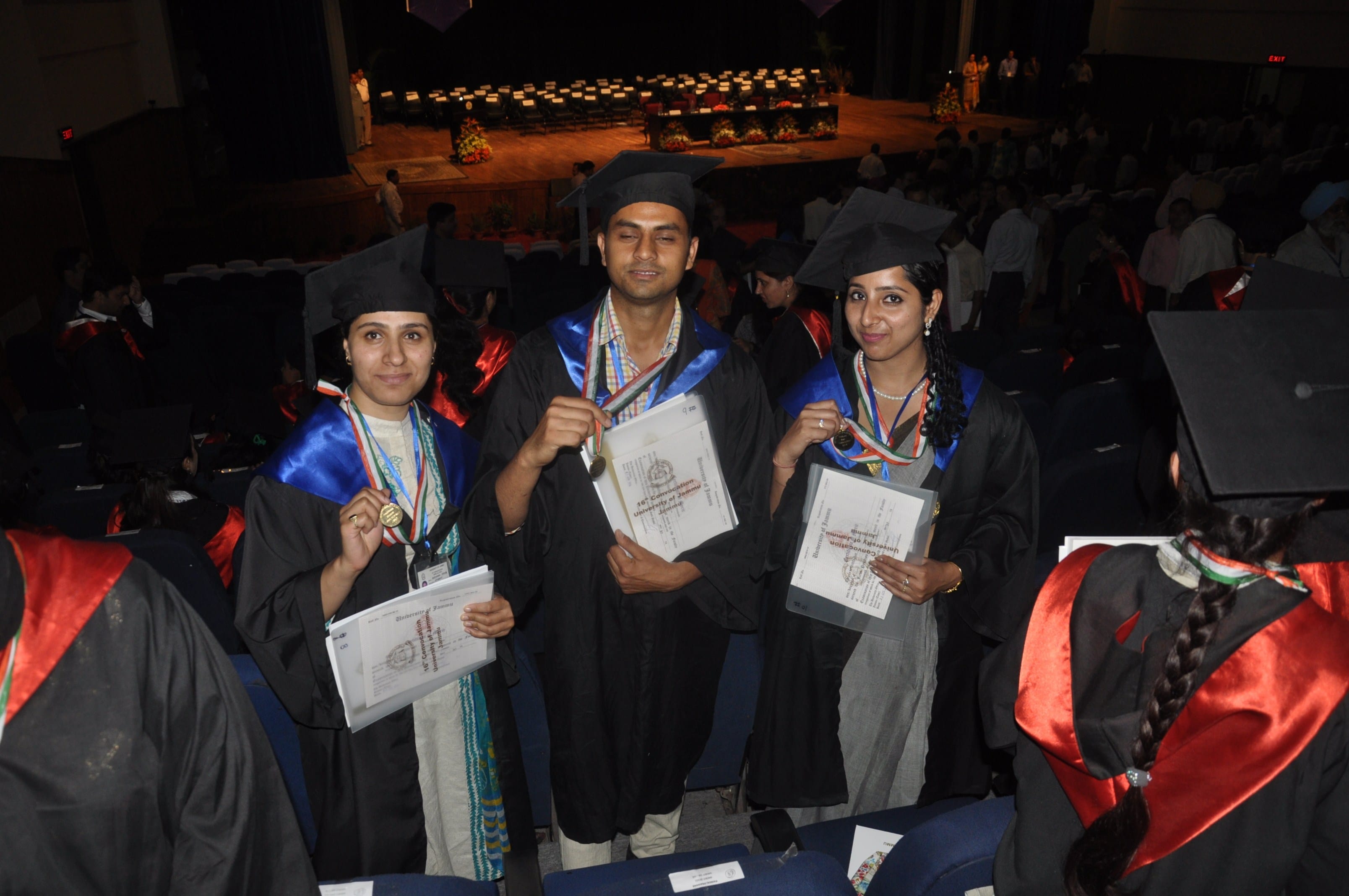 Student happy to receive medal