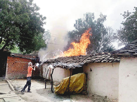 Three houses from fire ashes property worth millions