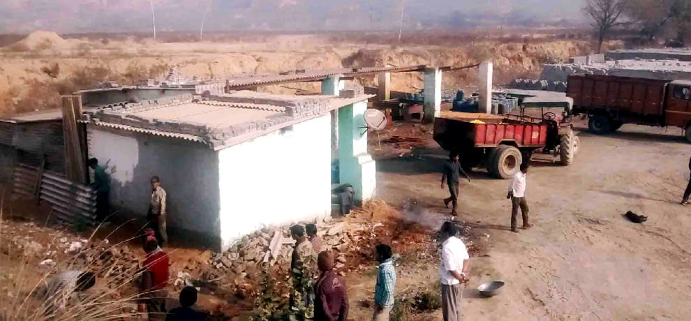 barren land because of illegal dangerous acid factories in Aravalli 