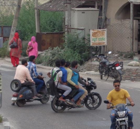 bikers are not obeying traffic rules