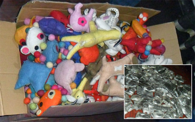 toys send hashish arrested