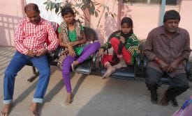 Kannauj crushed by truck Two brothers dead, father wounded