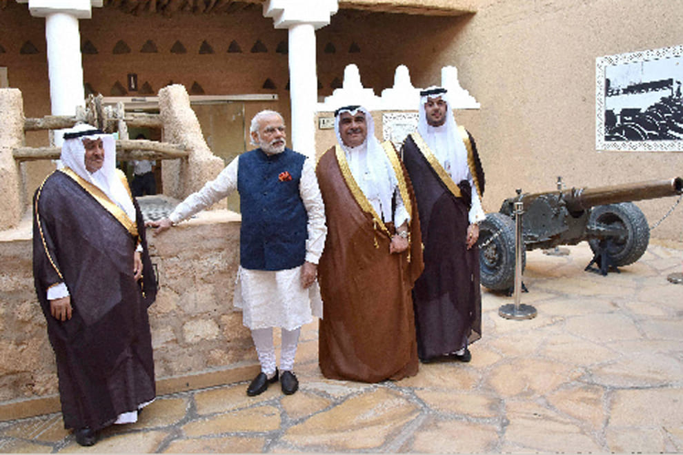 Modi visits Masmak fort in Riyadh