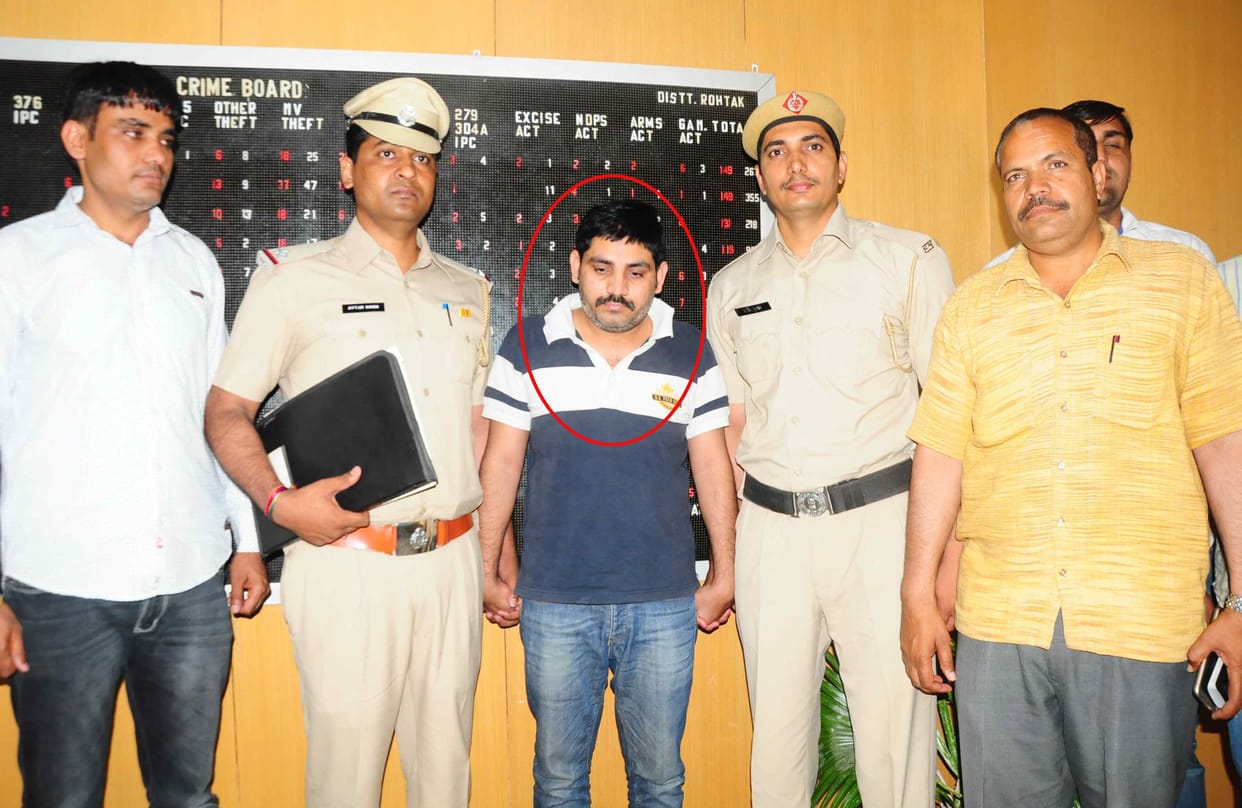 AIPMT paper leak case,  pti arrest in aipmt in rohtak, dangi shool gate rohtak